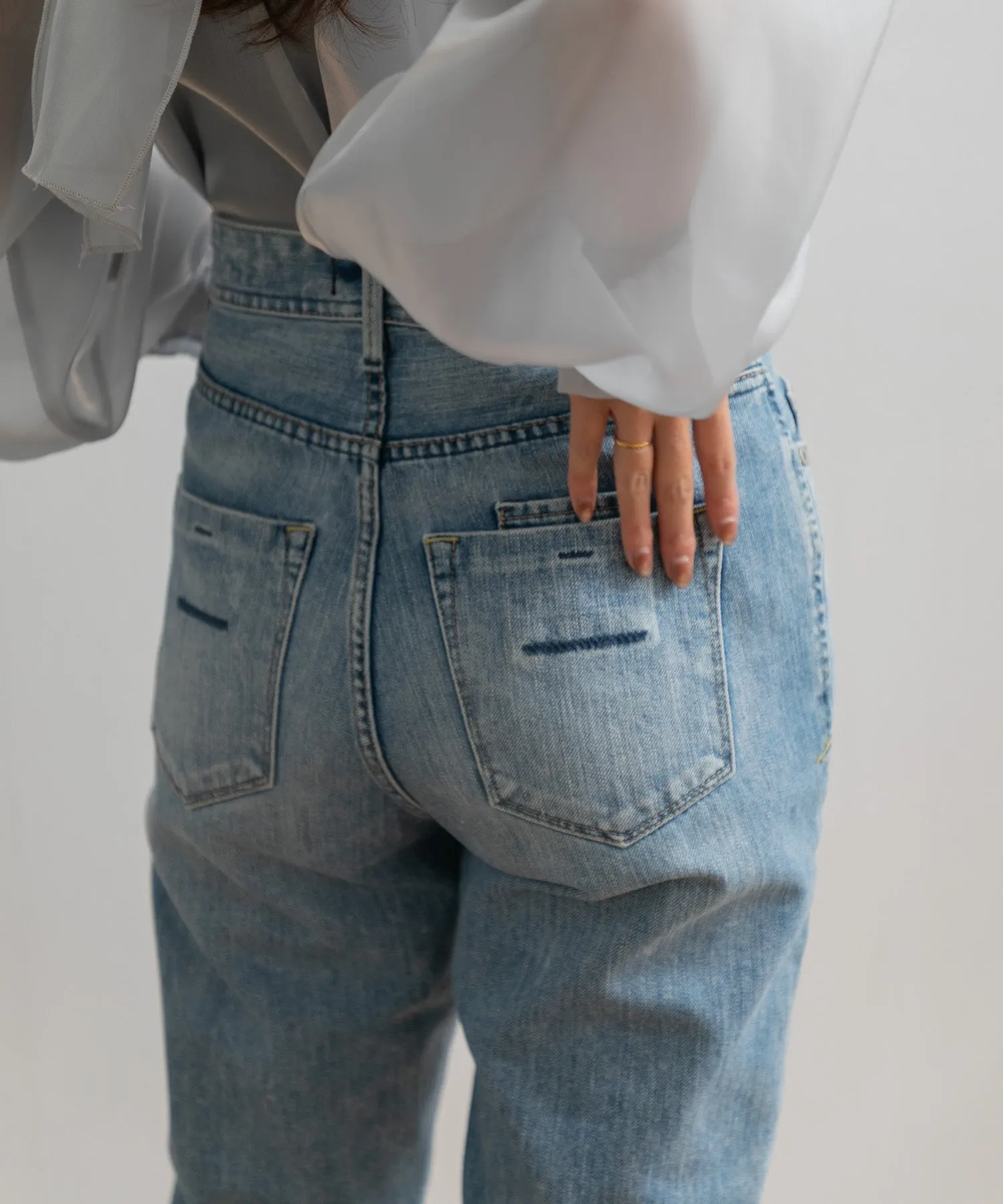 【WOMEN】YANUK ハイウエスト スリムテーパード RUTH TDS Trick Denim