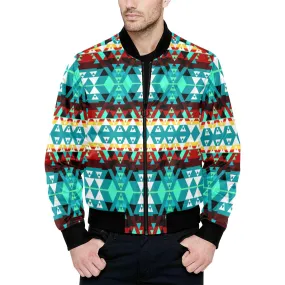 Writing on Stone Wheel Unisex Heavy Bomber Jacket with Quilted Lining