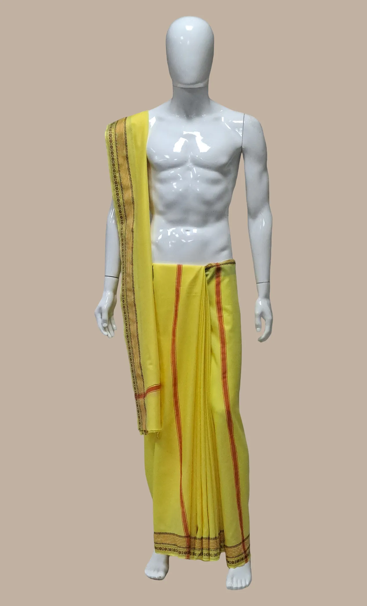 Yellow Dhoti & Shawl