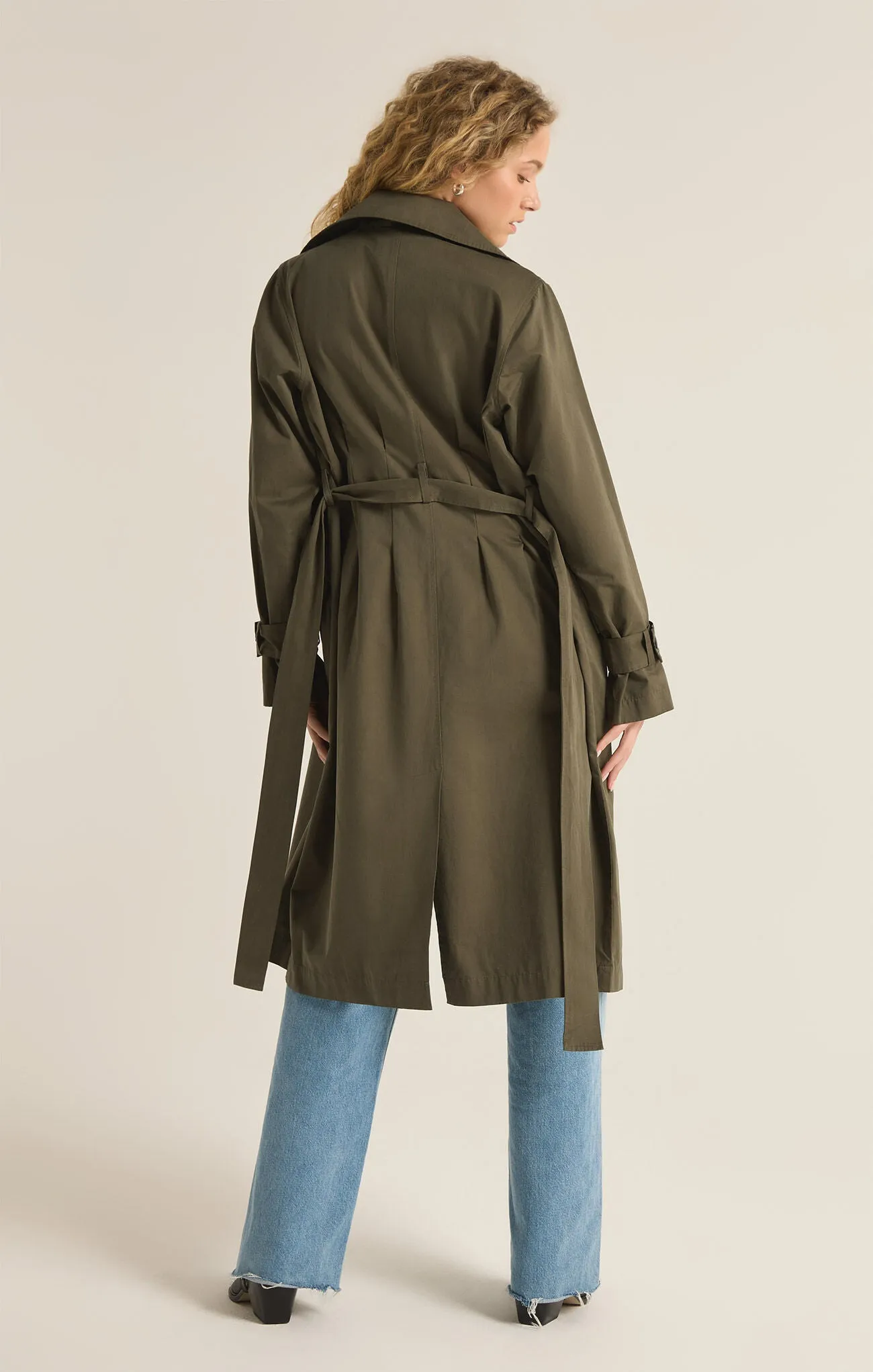 Z SUPPLY - DORIAN TRENCH COAT GRAPE LEAF