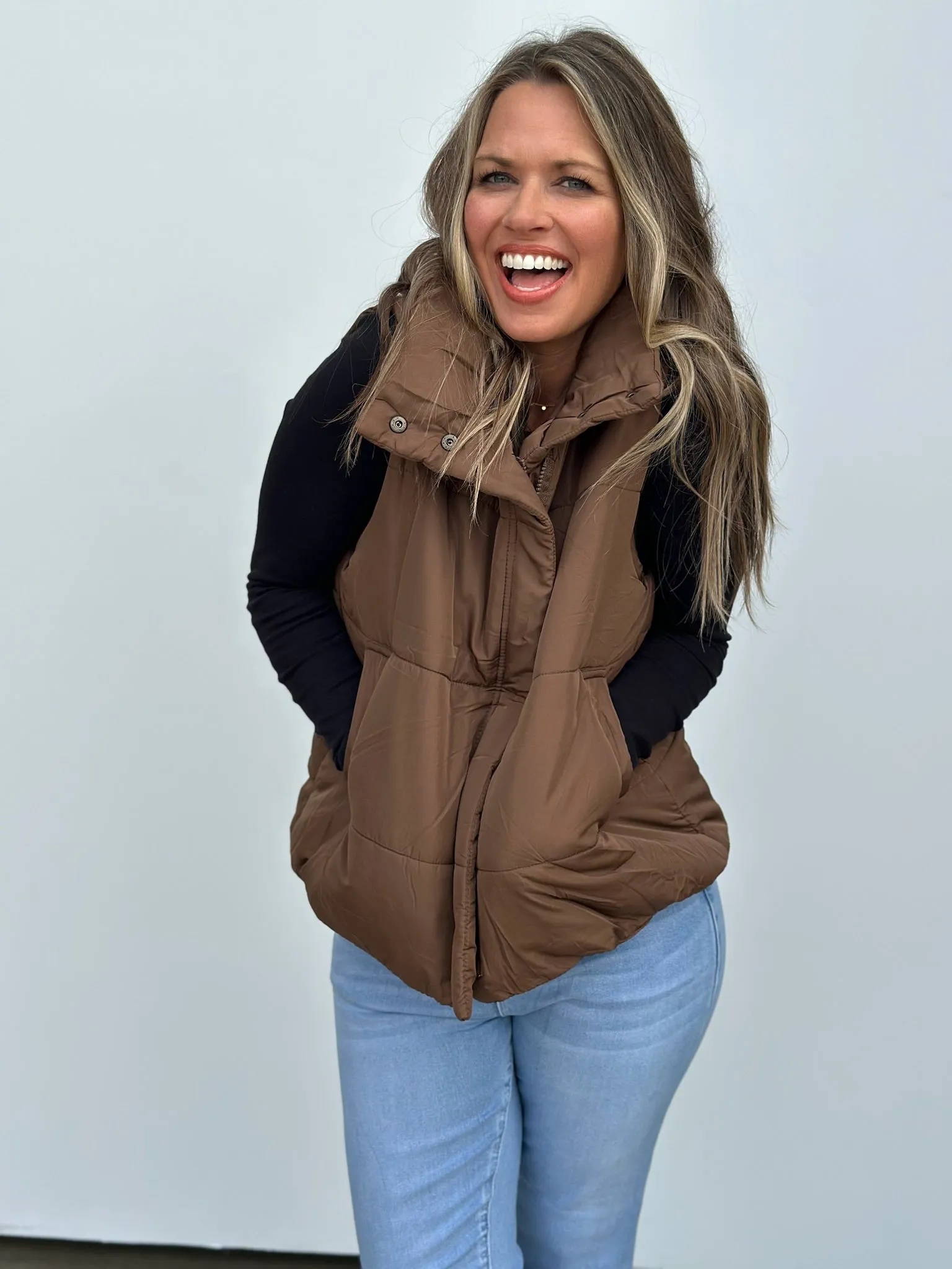 Zip Up Puffer Vest