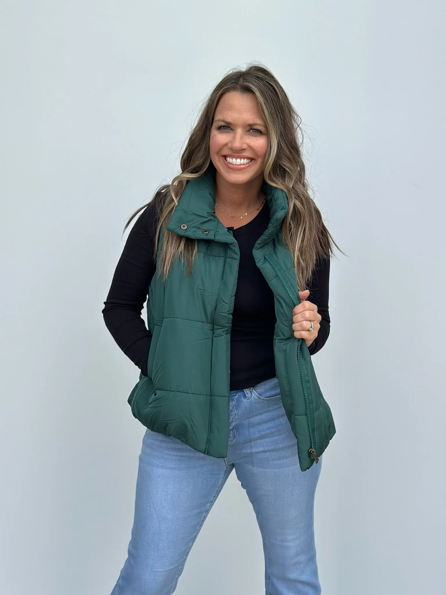 Zip Up Puffer Vest