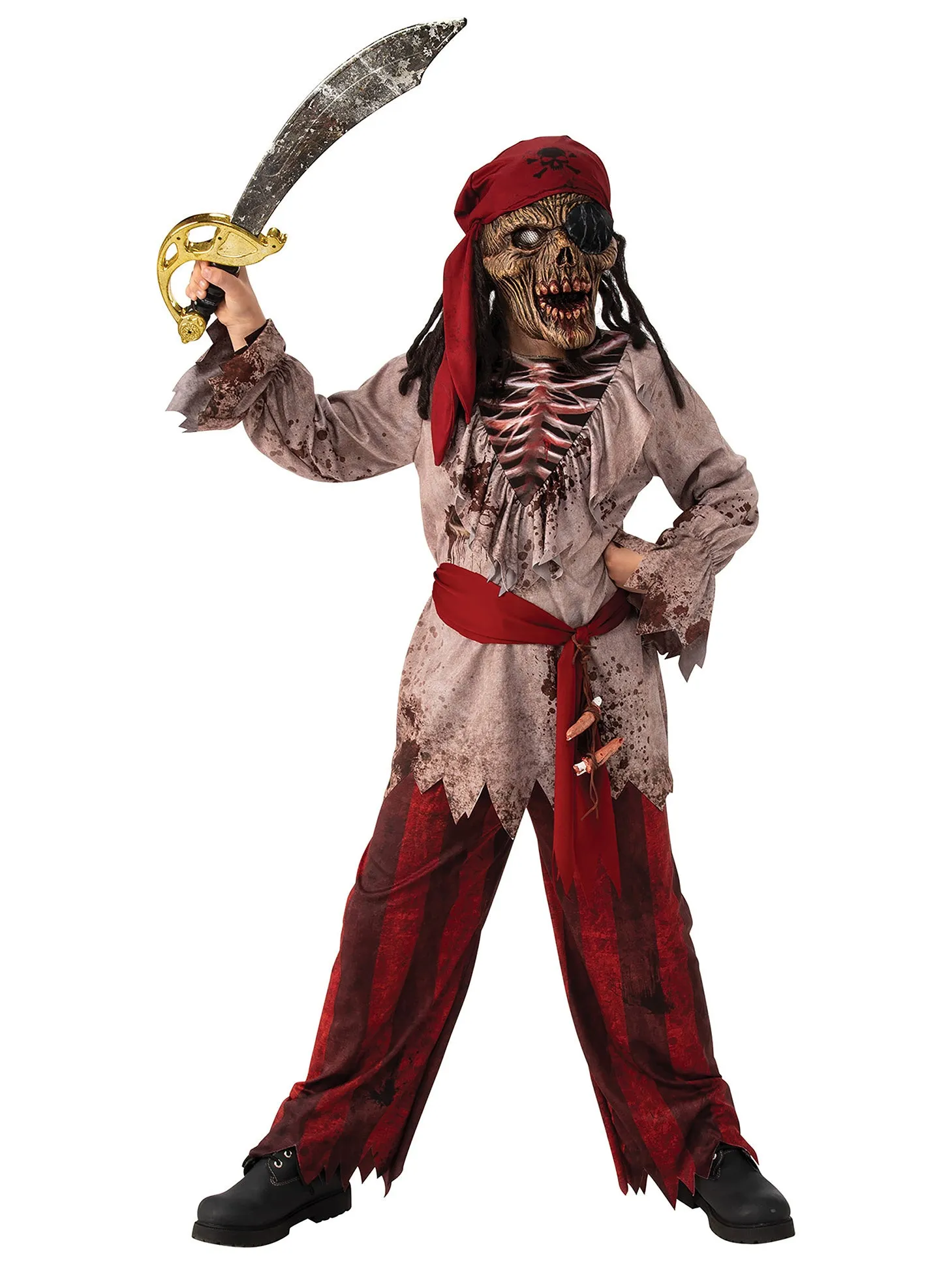 Zombie Pirate Costume Boy